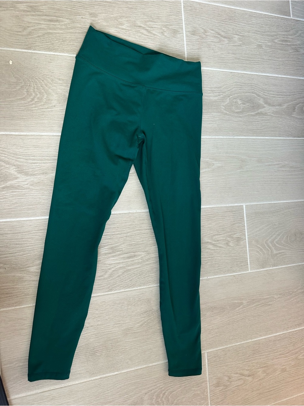 Womens High-Waisted Forest Green Leggings